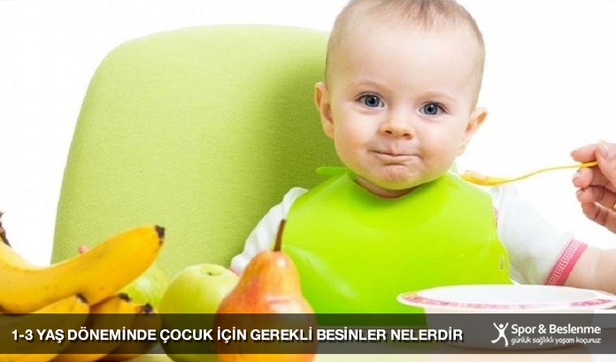 1-3 yaş döneminde çocuk için gerekli besinler nelerdir